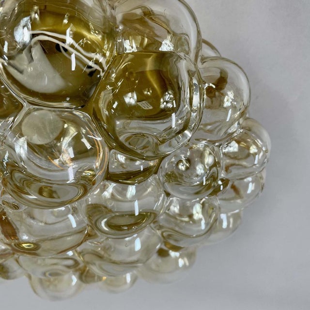 Metal Mid-Century Modern Tinted Bubble Glass Flush Mount from Limburg, 1960s For Sale - Image 7 of 16
