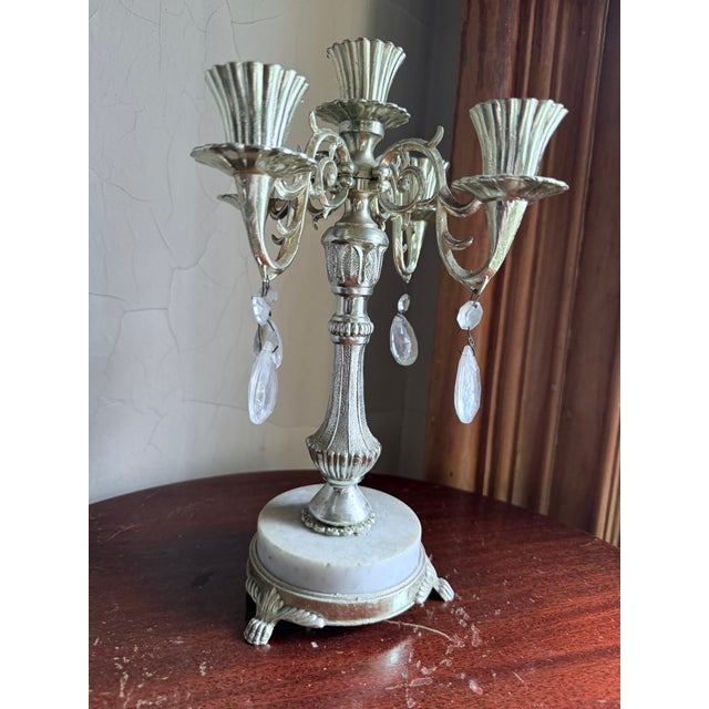 Vintage Mid-Century 5 Arm Rococo Style Candelabra, Circa 1950s For Sale In New York - Image 6 of 14