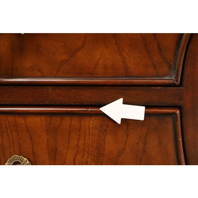 Ethan Allen Townhouse Collection Burlwood Bombe Chest For Sale - Image 12 of 18