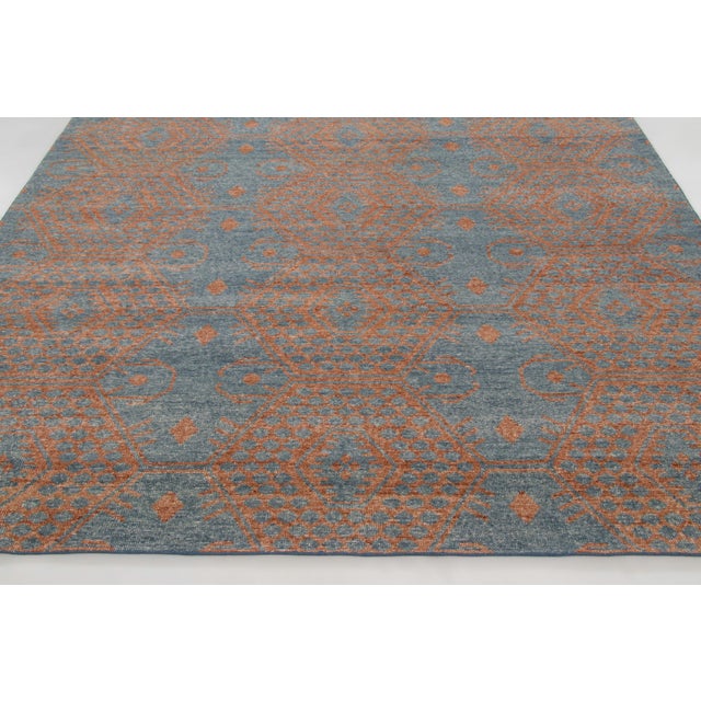 Rug & Kilim Contemporary Geometric Honeycomb Wool Rug by Rug & Kilim, India For Sale - Image 4 of 9