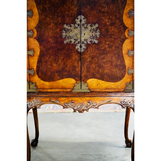 Late 20th Century Late 20th Century Jonathan Charles Writing Cabinet Queen Anne Windsor Collection For Sale - Image 5 of 8