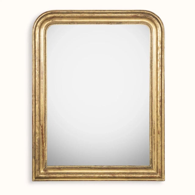 Glass 19th Century Louis Philippe Mirror with Leaf Etchings For Sale - Image 7 of 8