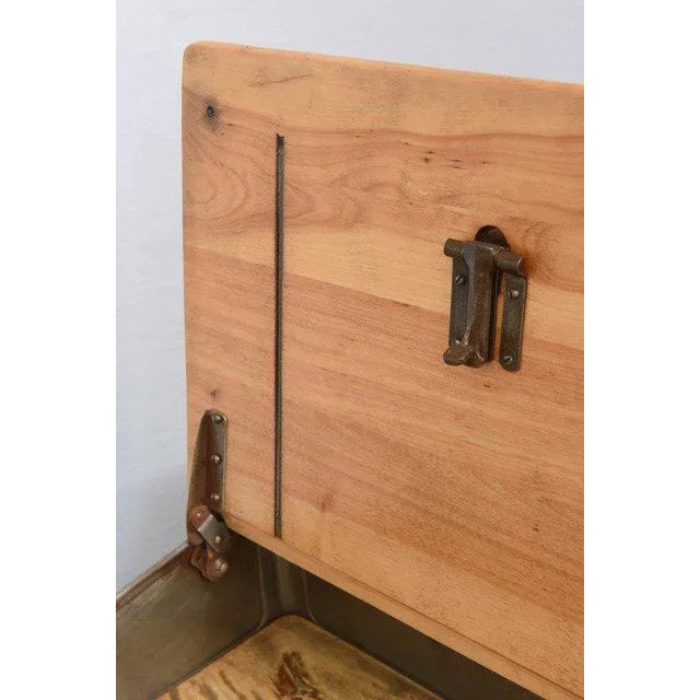 Brown 1950s Industrial Child's School Desk For Sale - Image 8 of 11