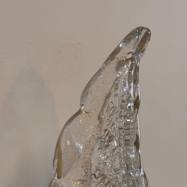 Single Leaf Sconce in Pulegoso Glass with Gold Accents attributed to Barovier & Toso, 1950s For Sale - Image 13 of 18