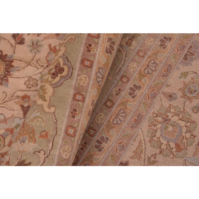Textile Shabby Chic 1990's Pak-Persian Beige/Green Wool Rug - 8'0'' X 10'0'' For Sale - Image 7 of 9
