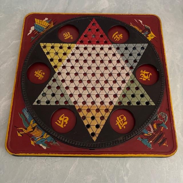 Chinese Mid-Century Ranger Chinese Checkers Metal "Hideaway" Game Board and Marbles For Sale - Image 3 of 6