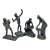 1900s 4 Grand Tour Neo Classical Bronze Miniatures incl Dancing Faun, Seated Hermes For Sale