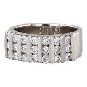 0.85ctw Diamond Ring Platinum Size 7.5 Anniversary Band Stackable