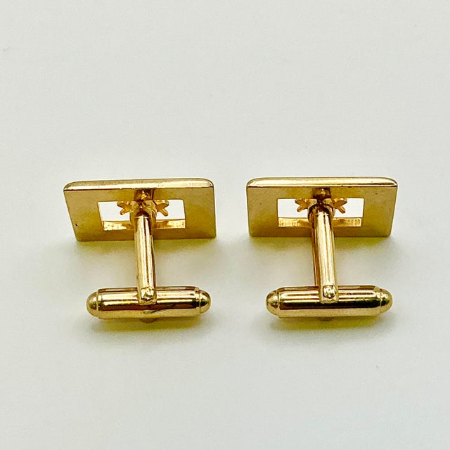 1950s Mid-Century Hollywood Regency Boho Chic “G” Initialed Cufflinks - A Pair. For Sale - Image 6 of 12