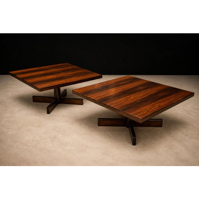 Jorge Zalszupin "Chanceler" Side Tables in Rosewood and Metal, Jorge Zalszupin, 1960s For Sale - Image 4 of 18