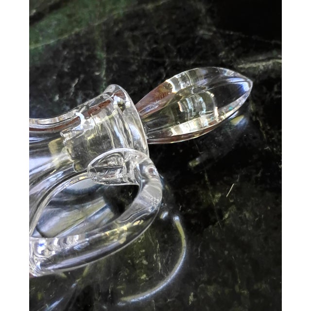 1940s French Antique Crystal & Silver Plate Cruet Serving Set Pair For Sale - Image 11 of 16