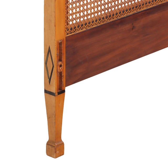 Mid-Century Queen Headboard With Brass Inlay, C. 1940 For Sale In Philadelphia - Image 6 of 7