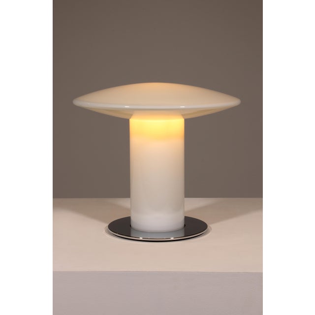 Glass Mushroom Table Lamp attributed to Peill & Putzler, Germany, 1970s For Sale - Image 9 of 11