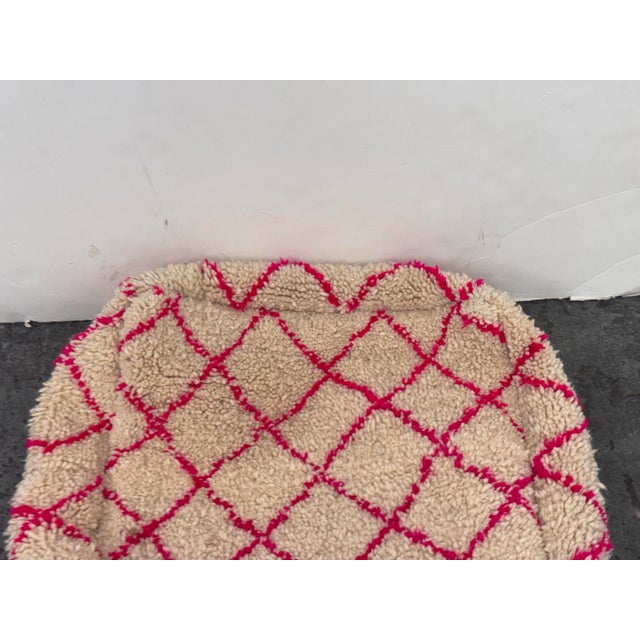 Textile Moroccan Handmade Pouf Cover For Sale - Image 7 of 12