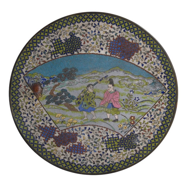 Antique Meiji Cloisonné Dish, 19th-20th Century For Sale