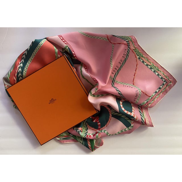 Hermes Carre 90 Robe Du Soir Silk Scarf For Sale In San Francisco - Image 6 of 9