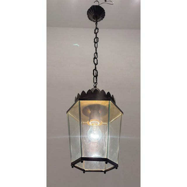 Vintage Glass Pendant in Bronze, 1950s For Sale - Image 13 of 14