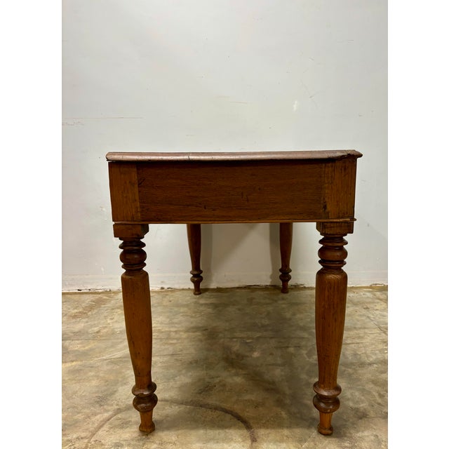 Antique French Oak Console Table or Writing Desk For Sale - Image 11 of 11