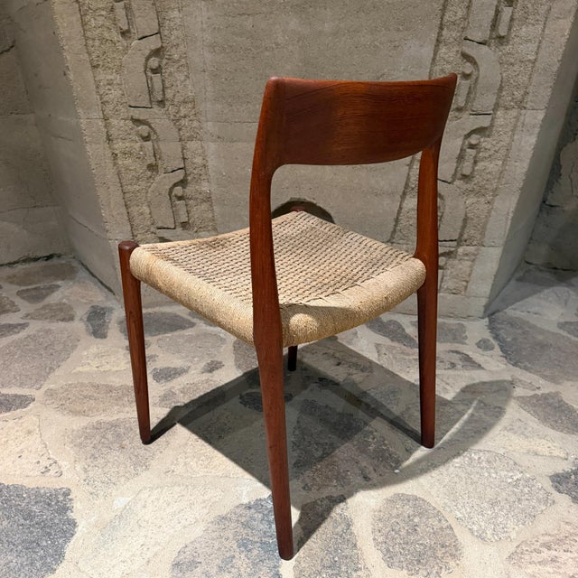 Vintage Model 77 Teak Side Chair Niels Otto Møller Mid Century Danish Modern For Sale In San Diego - Image 6 of 9