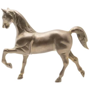 Solid Brass Standing Horse Figure