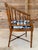 Vintage Chinoiserie Drexel Heritage Faux Bamboo Walnut Spindle Arm Chair Newly Upholstered For Sale - Image 9 of 12