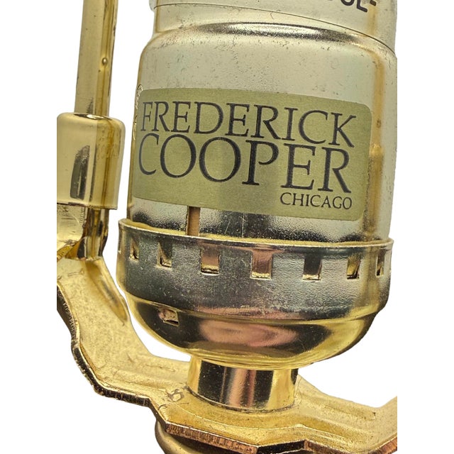 1980s Frederick Cooper Brass Swan Motif Table Lamps, Neoclassical Style (No Shades) - a Pair For Sale - Image 10 of 10