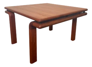 Danish Square Teak Coffee Table, 1970s