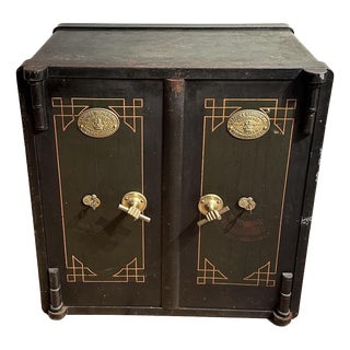Antique English Iron Safe, 1890s For Sale
