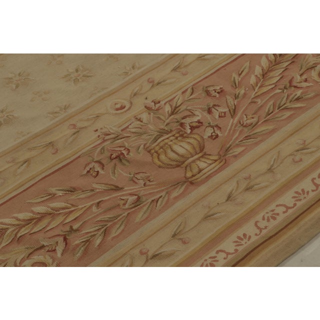2010s Rug & Kilim’s Aubusson Style Flatweave Rug With Pictorials and Floral Pattern For Sale - Image 5 of 7
