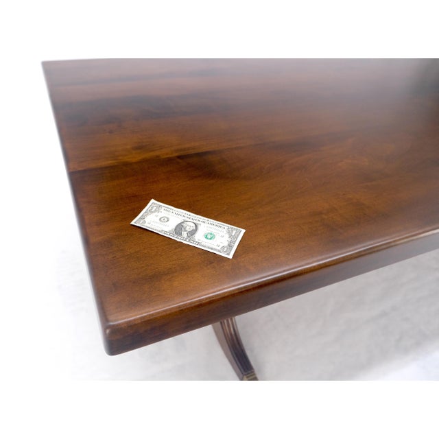 Large 51x96” Rectangle 2” Solid Maple c1940s Dining Conference Table MINT For Sale - Image 12 of 14