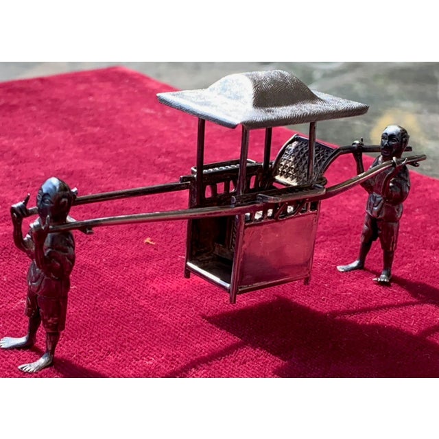 Chinese Sedan Silver Miniature Chair For Sale - Image 10 of 10