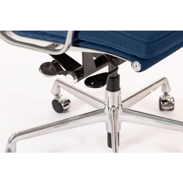 Herman Miller Eames Tall Navy Blue Fabric Desk Chair Soft Pad For Sale - Image 9 of 16