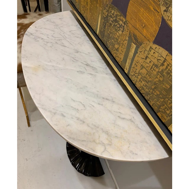 Mahogany Art Deco Style Consoles With Marble Tops - a Pair For Sale In New York - Image 6 of 11