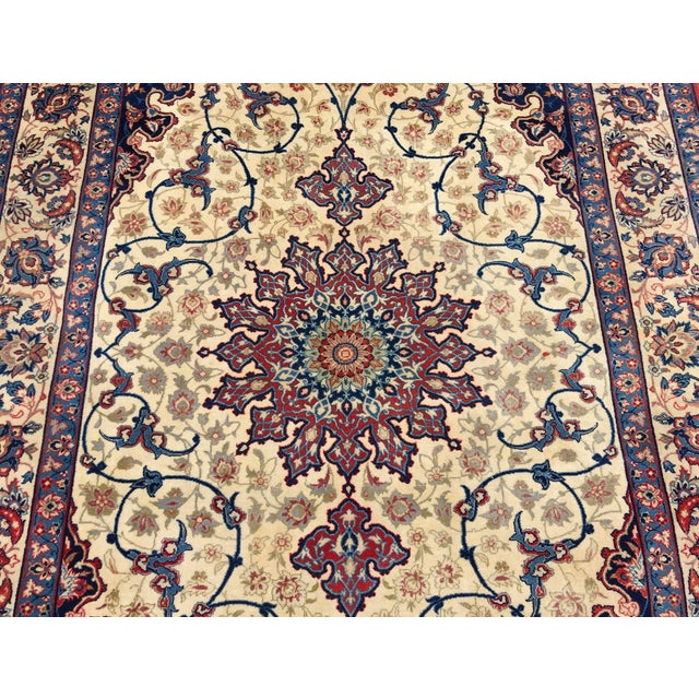 Vintage Isfahan Rug, 1940s For Sale - Image 4 of 13