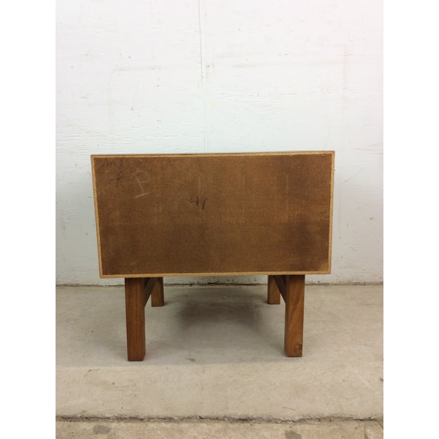 Mid-Century Modern Danish Modern Teak Two Drawer Nightstand For Sale - Image 3 of 12