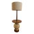 1970s Martz-Style Ceramic and Walnut Floor Lamp With Table For Sale
