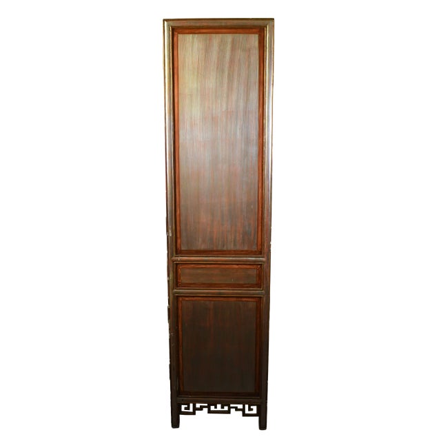 1970s Reverse Mirror Painted Chinoiserie Armoire For Sale - Image 5 of 7