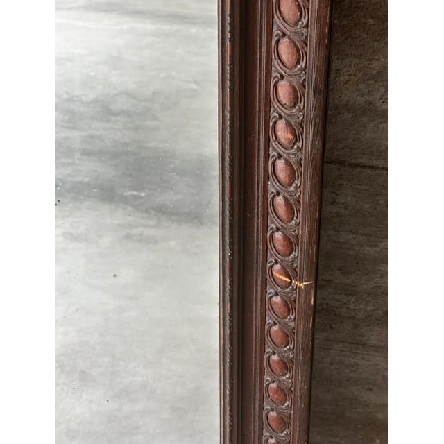 Brown Antique Neo-Renaissance Carved Wooden Mirror, 1890s For Sale - Image 8 of 18
