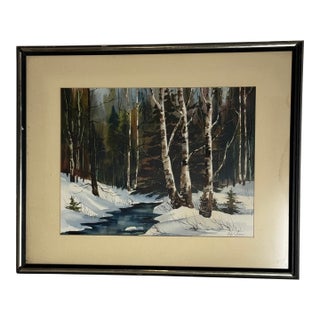 1970s Ruby Egnew Artist “Stream in Forrest” For Sale