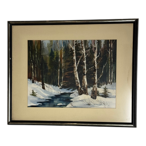 1970s Ruby Egnew Artist “Stream in Forrest”
