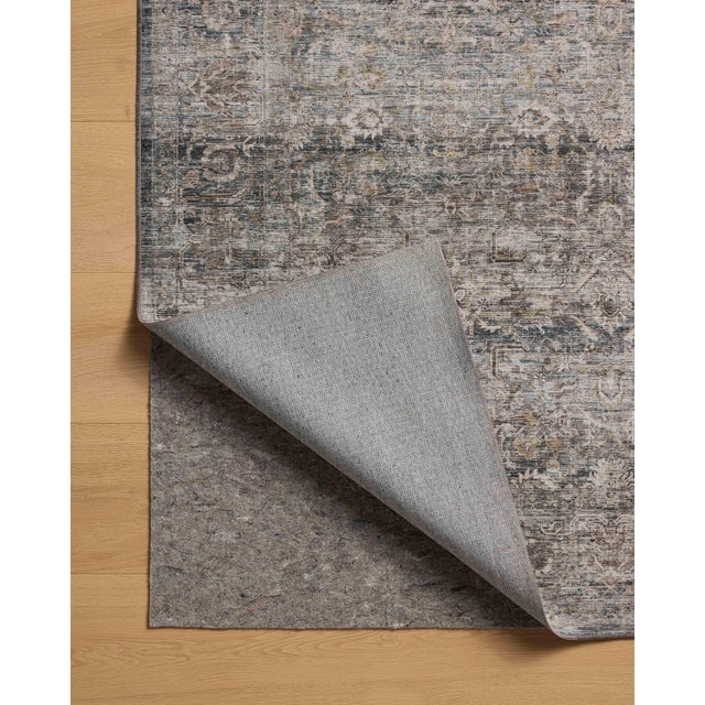 Amber Lewis x Loloi Josie Dove / Gold 6'-0" x 9'-0" Machine Washable Area Rug For Sale In Dallas - Image 6 of 6