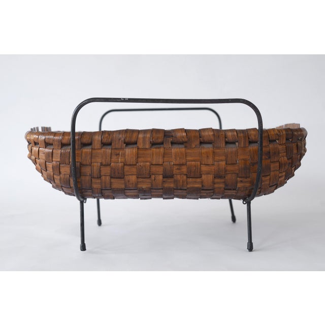 1950s Vintage 1950s MCM Italian Magazine Basket Catch All For Sale - Image 5 of 10