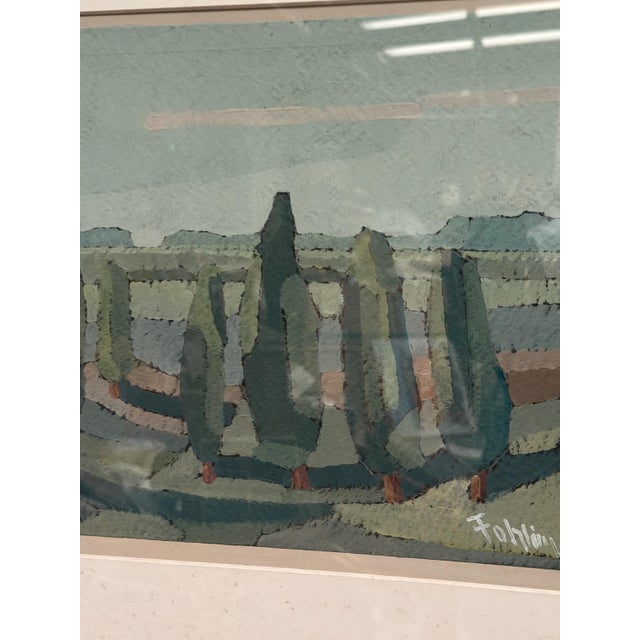 Gunnar Fohlin, Trees, 1960s, Oil on Paper, Framed For Sale - Image 11 of 18