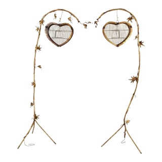 Decorative Bird Cage Stands - A Pair For Sale