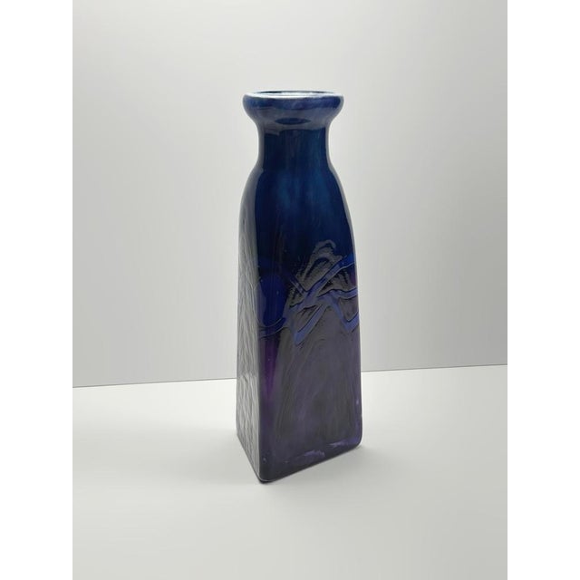Vintage Art Glass Vase by Colin Terris, 1990 For Sale - Image 6 of 11