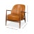 Mid Century Tan Leather Arm Chair For Sale - Image 13 of 13