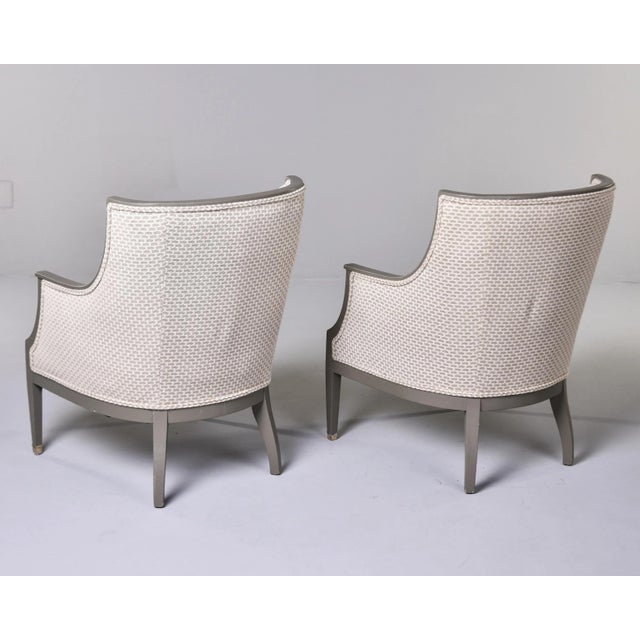 Mid-Century Modern Early 20th Century Swedish Chairs With Painted Frames and New Upholstery - Pair For Sale - Image 3 of 11