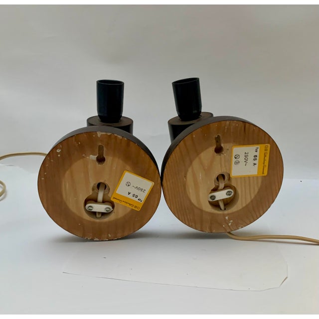 Wood Set of Swedish Pine Wood Sconces by Solbackens Svarveri, Sweden, 1970s For Sale - Image 7 of 12