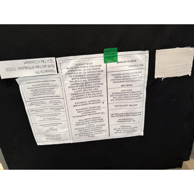 Van Thiel for Restoration Hardware Linen Dining Chairs, Set of Eight For Sale - Image 9 of 12