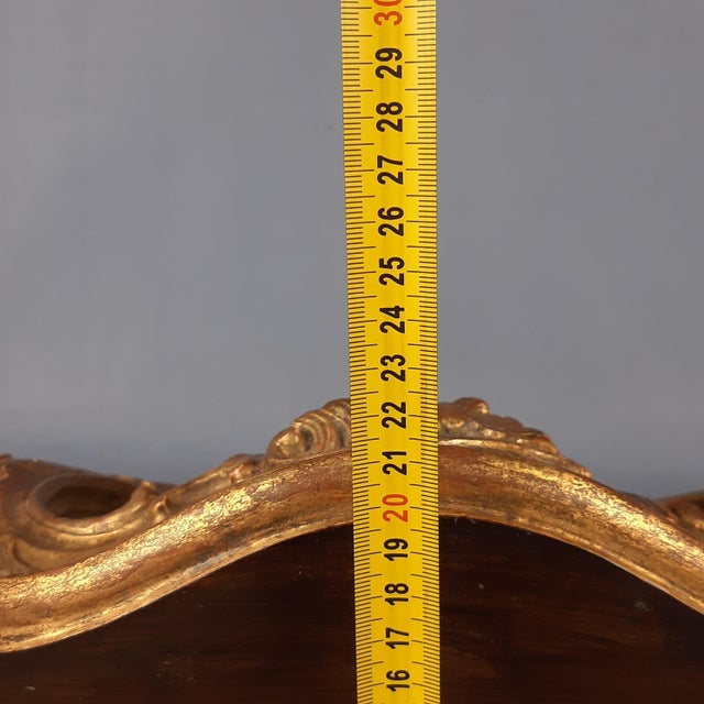Baroque Console Shelf in Carved Gilded Wood, 1950s For Sale - Image 12 of 14